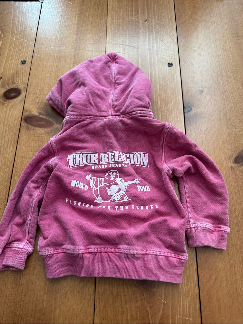 True Religion Baby World Tour Pink Zip Hoodie 12-18M Y2K